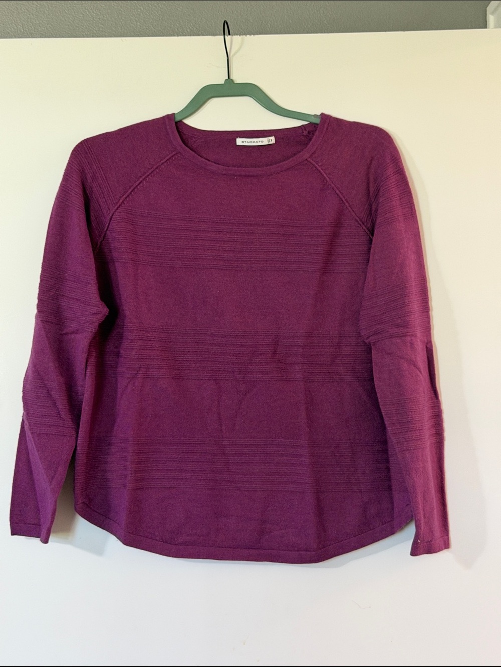 Staccato Purple Textured Crewneck Sweater